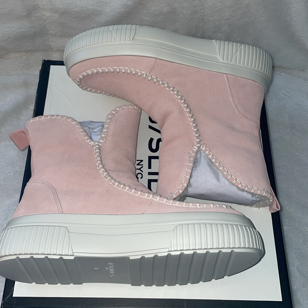 NWT J/SLIDES ELY Pink Suede Boot - Picture 6 of 10